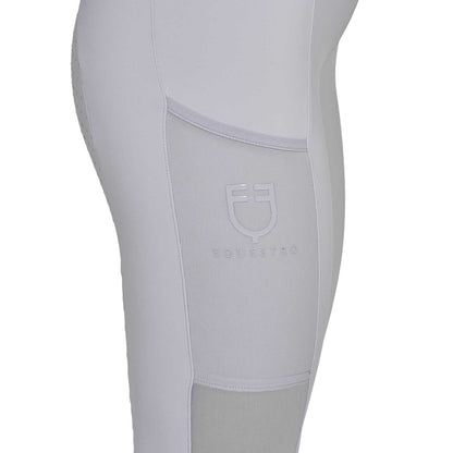 Equestro Women's full grip leggings with perforated inserts
