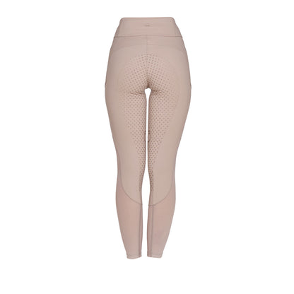 Equestro Women's full grip leggings with perforated inserts