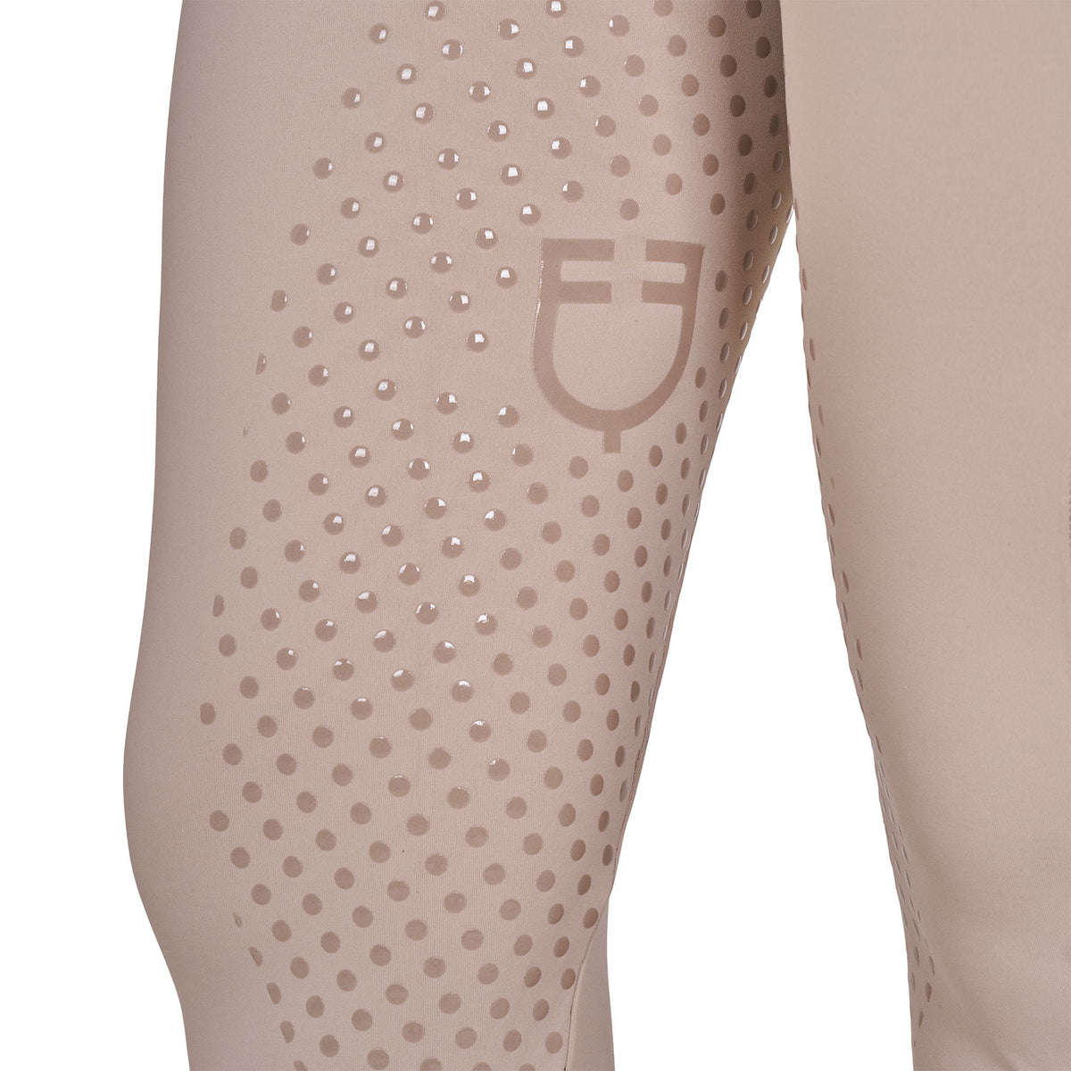 Equestro Women's full grip leggings with perforated inserts