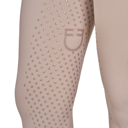 Equestro Women's full grip leggings with perforated inserts