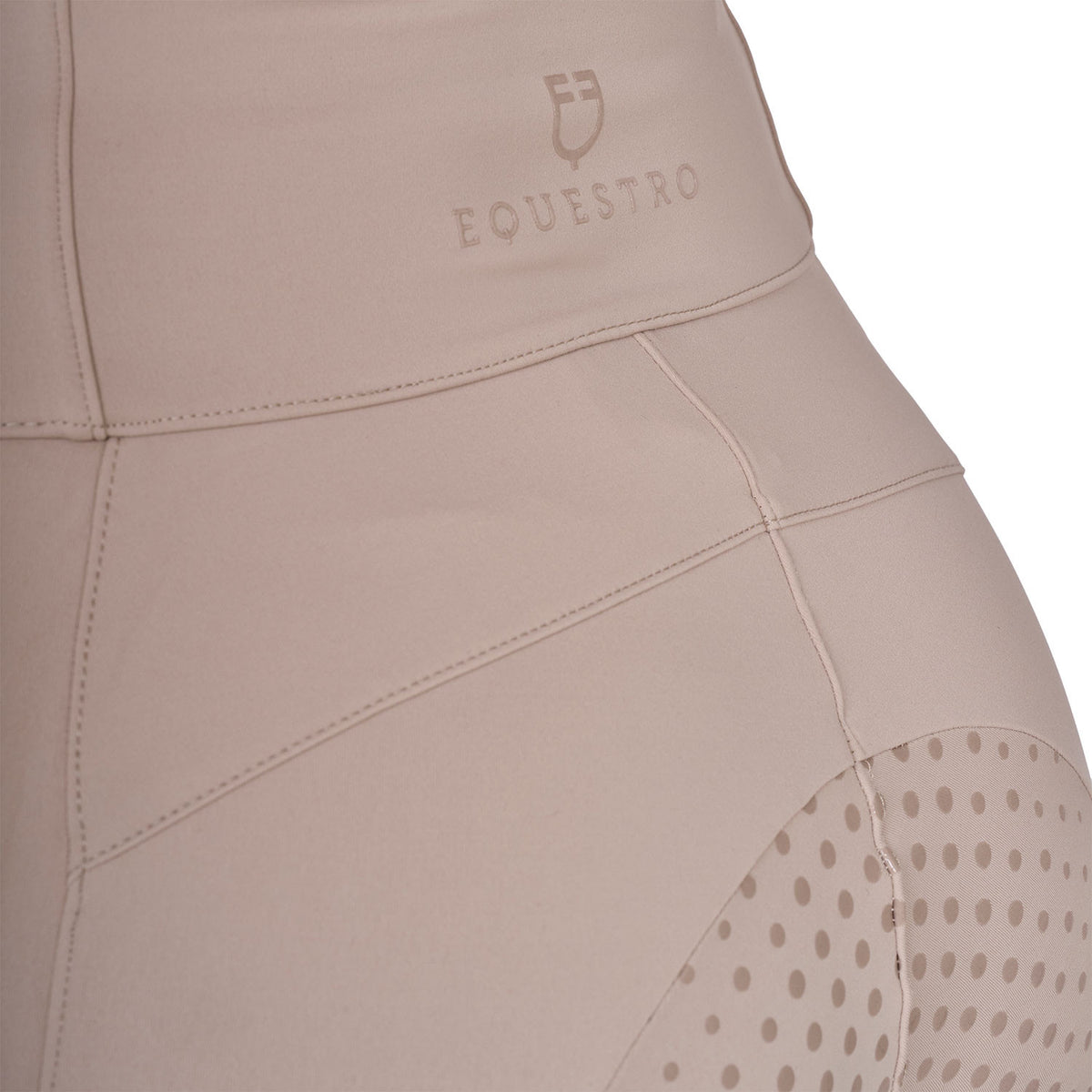 Equestro Women's full grip leggings with perforated inserts