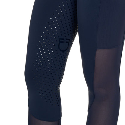 Equestro Women's full grip leggings with perforated inserts