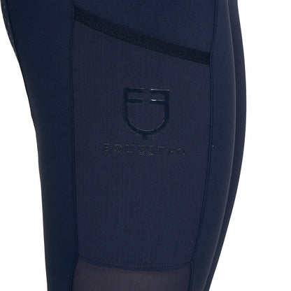 Equestro Women's full grip leggings with perforated inserts