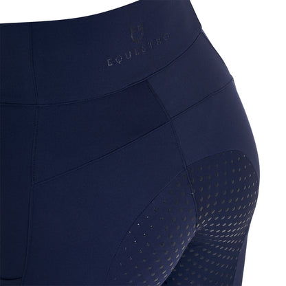 Equestro Women's full grip leggings with perforated inserts