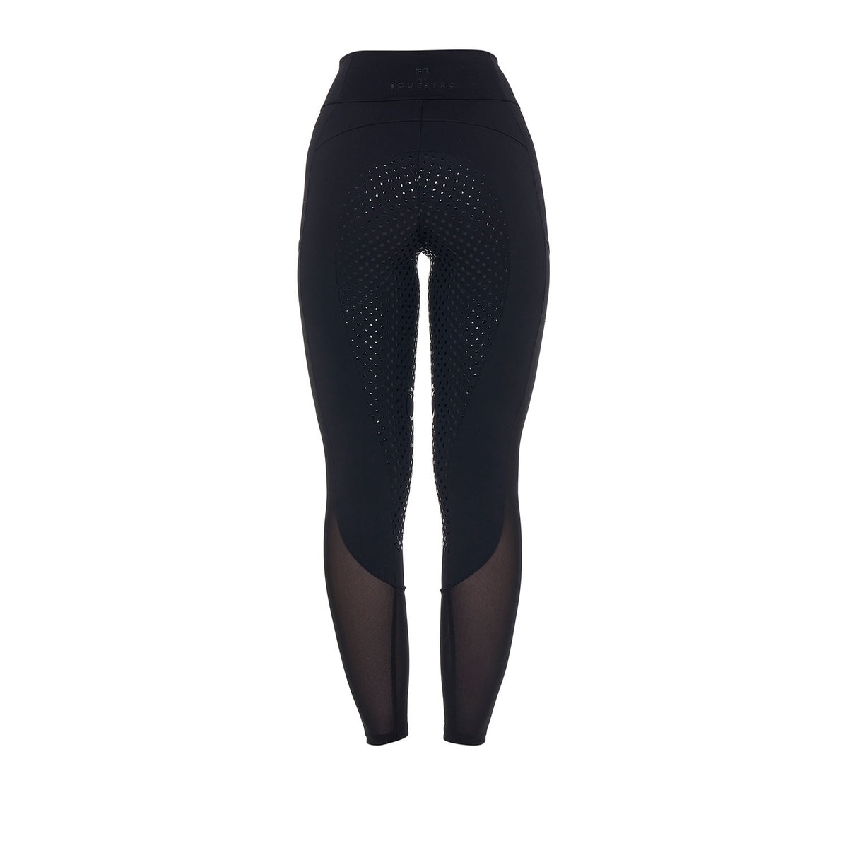 Equestro Women's full grip leggings with perforated inserts