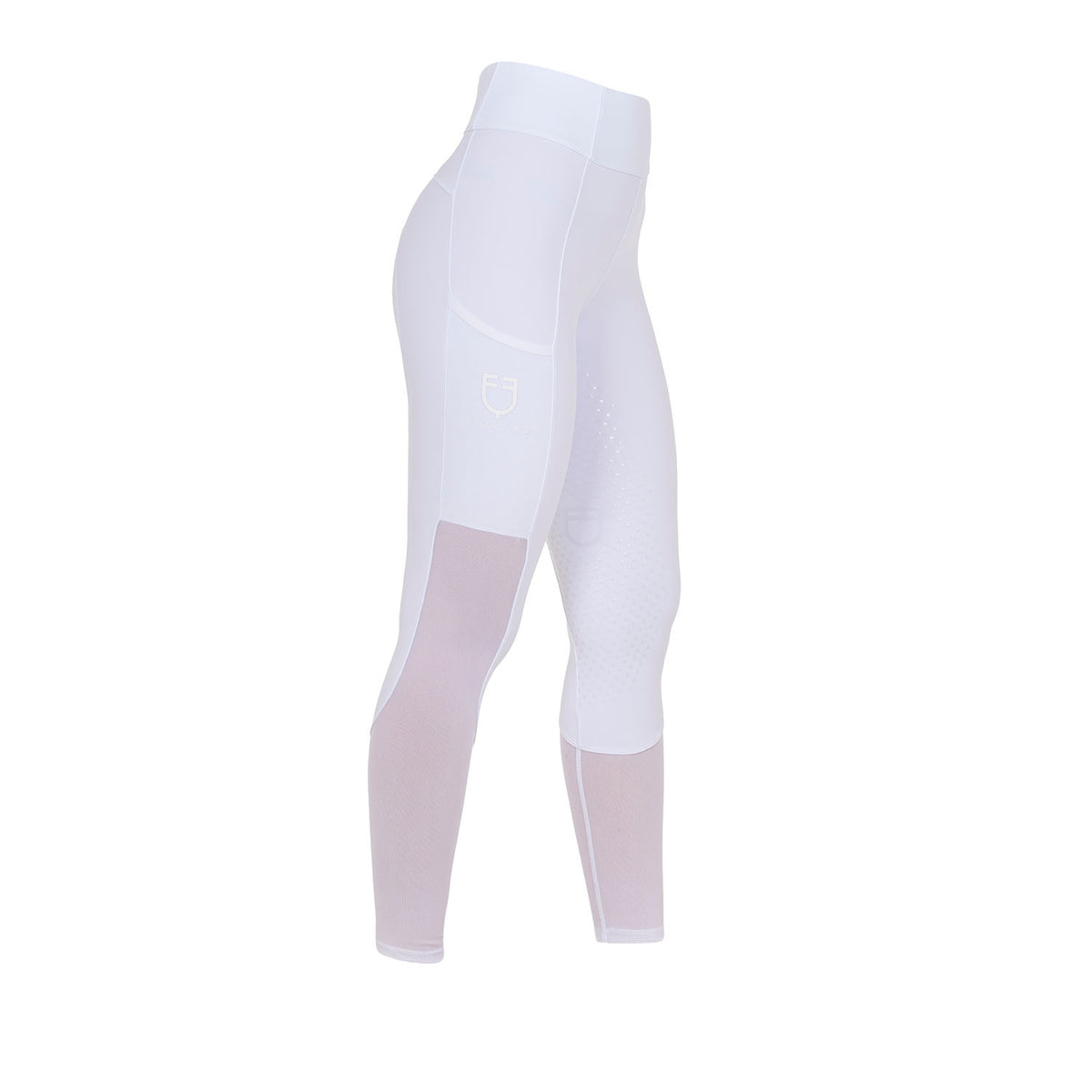 Equestro Women's full grip leggings with perforated inserts