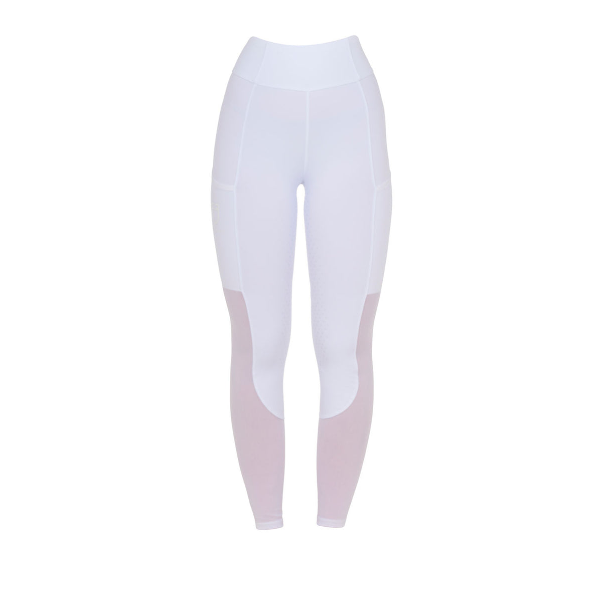 Equestro Women's full grip leggings with perforated inserts