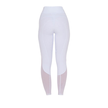 Equestro Women's full grip leggings with perforated inserts