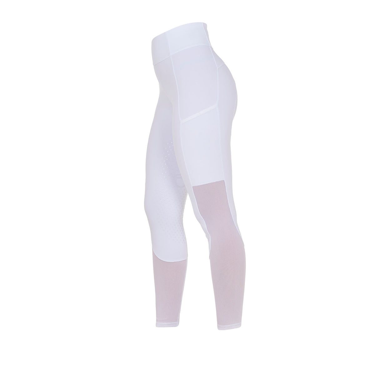 Equestro Women's full grip leggings with perforated inserts