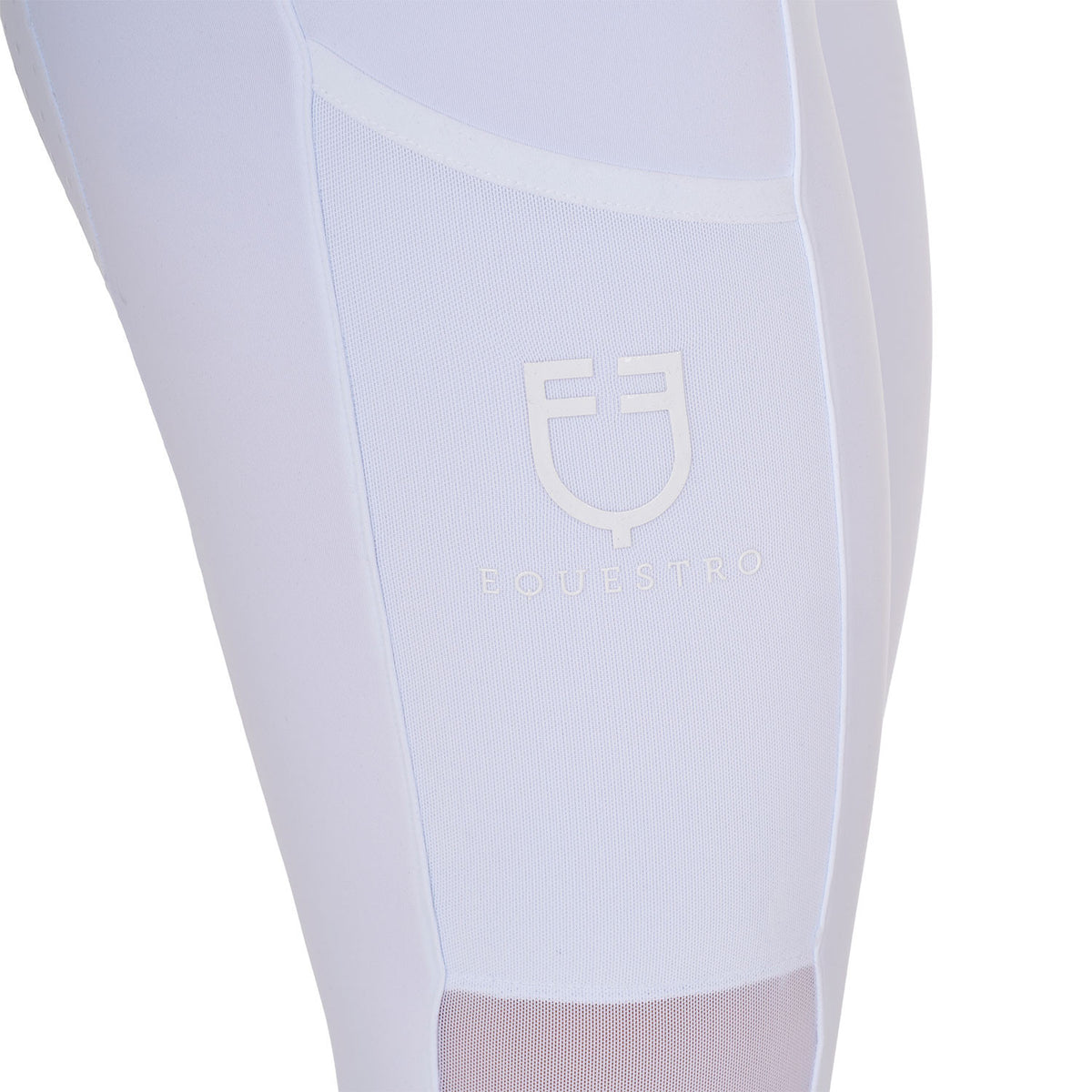 Equestro Women's full grip leggings with perforated inserts
