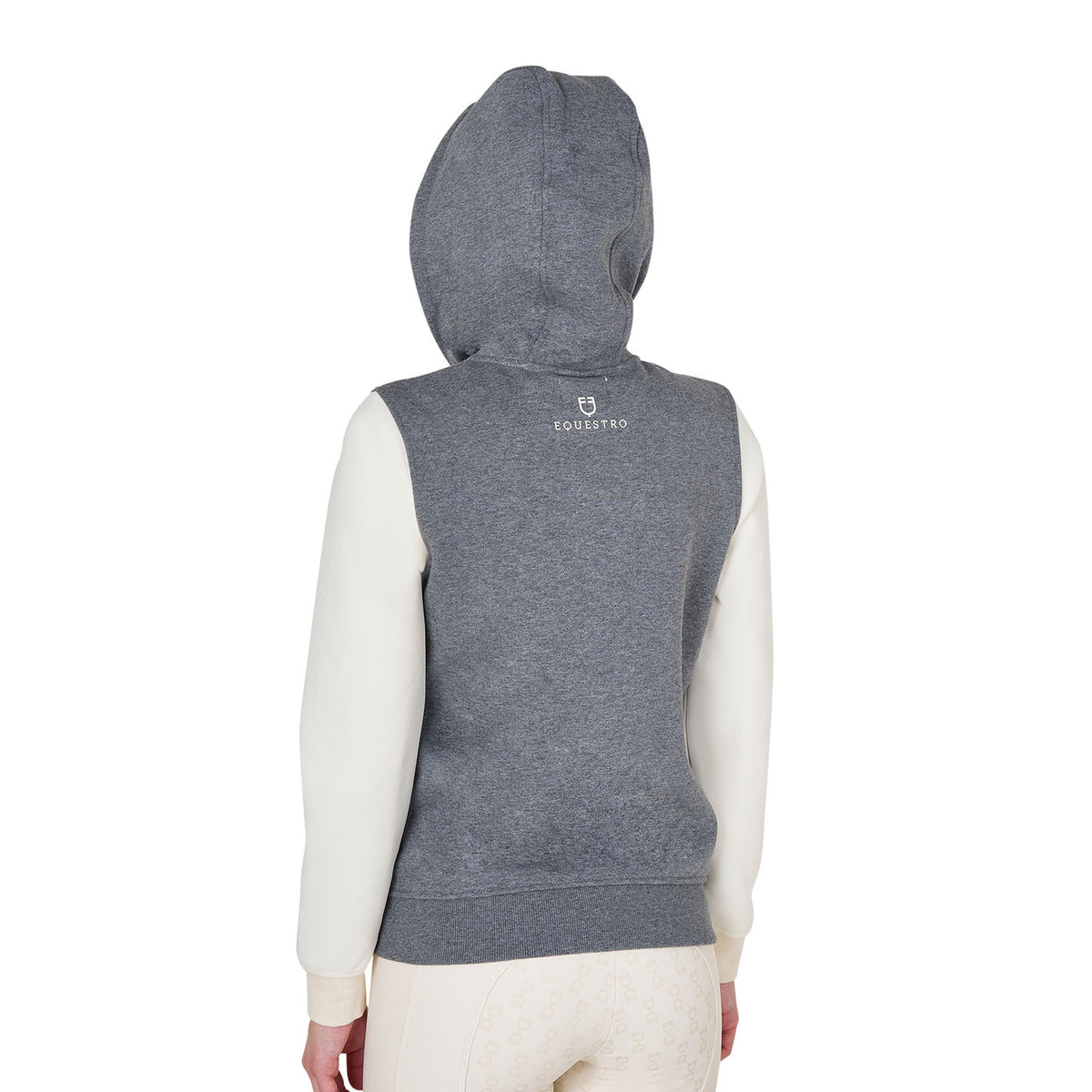 Equestro Women's EQ two tone hoodie with front zip