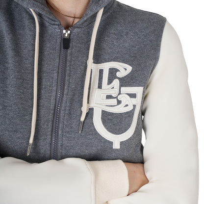 Equestro Women's EQ two tone hoodie with front zip