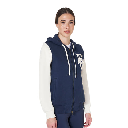 Equestro Women's EQ two tone hoodie with front zip