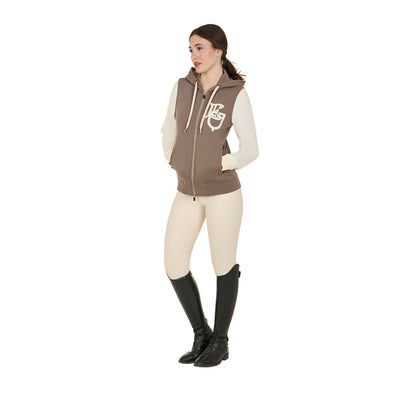 Equestro Women's EQ two tone hoodie with front zip