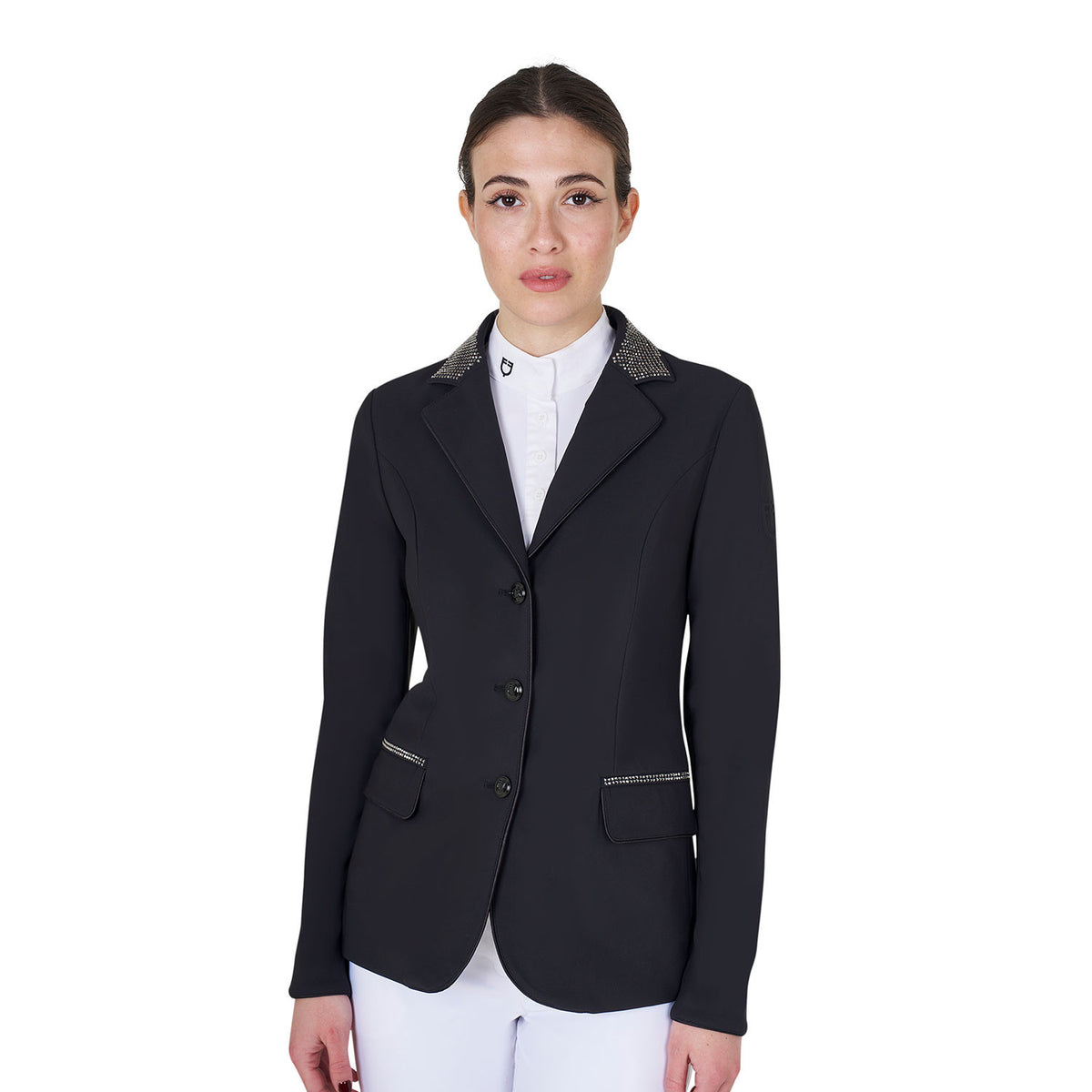 Equestro Women's competition jacket with rhinestones