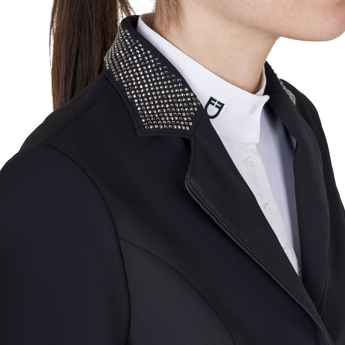 Equestro Women's competition jacket with rhinestones