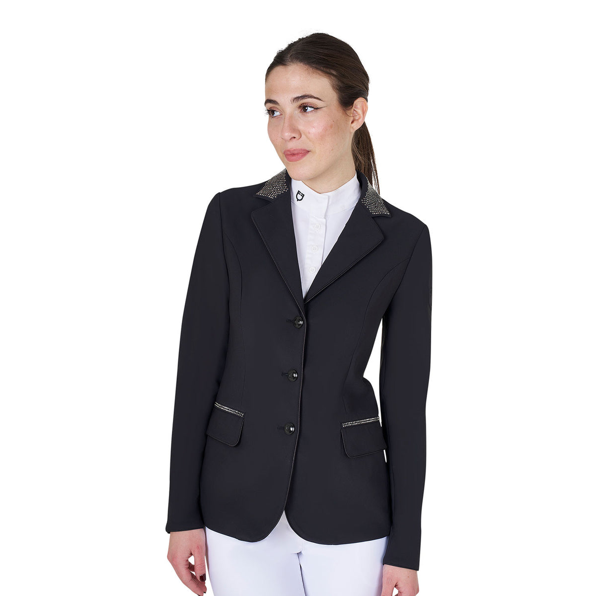 Equestro Women's competition jacket with rhinestones