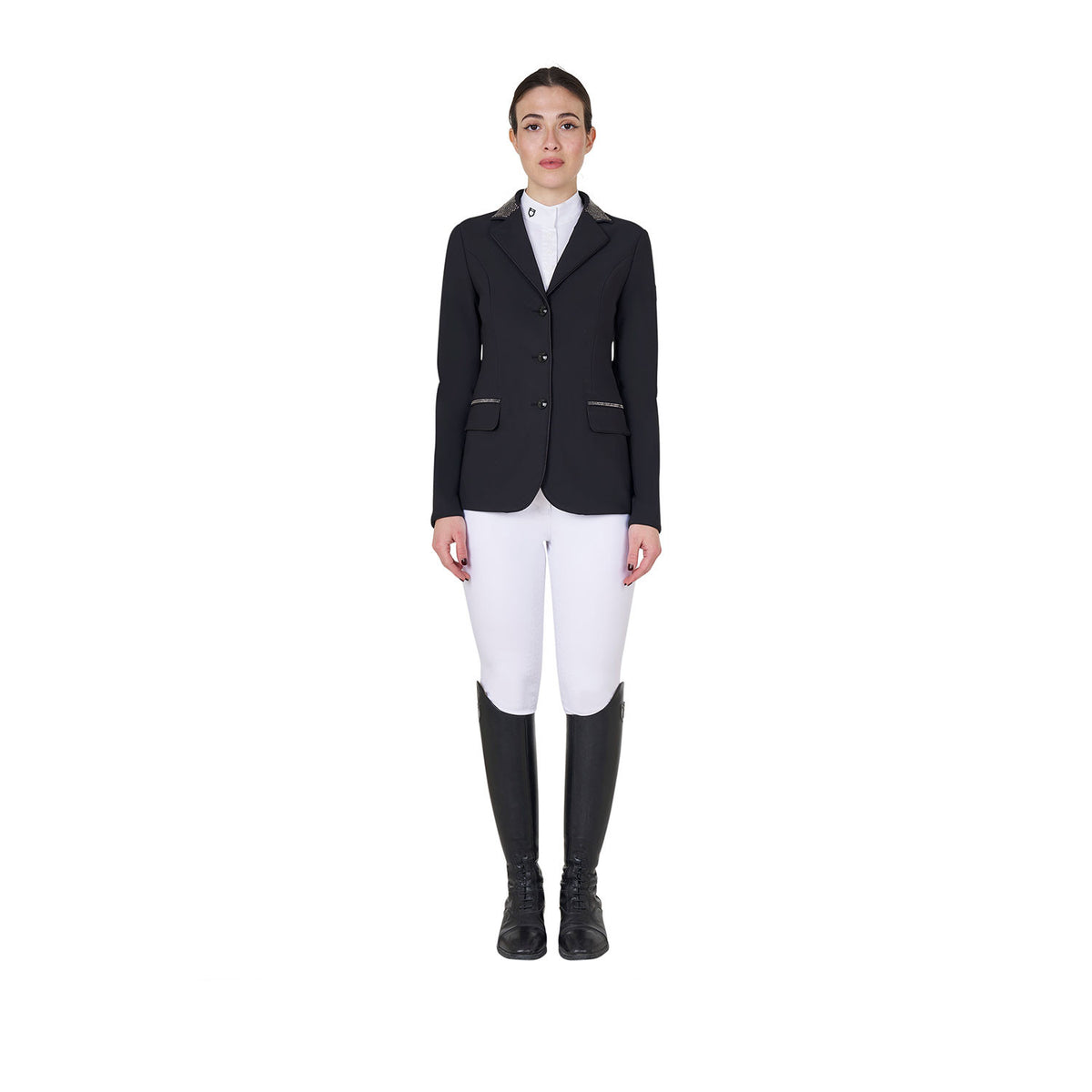 Equestro Women's competition jacket with rhinestones