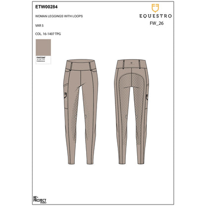 Equestro Women's high-waisted leggings with belt loops