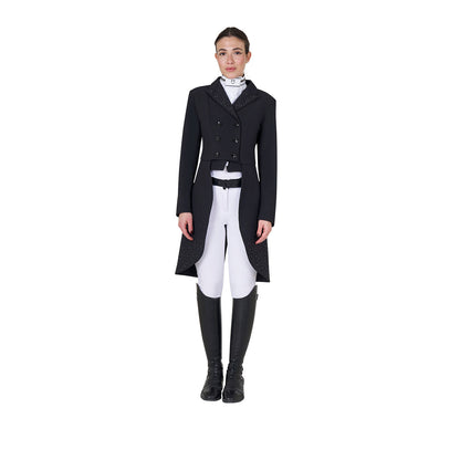 Equestro Women's tailocoat in technical fabric with rhinestones