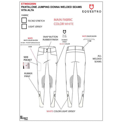 Equestro WOMEN'S RIDERTECHNOLOGY KNEE GRIP HIGH WAIST BREECHES