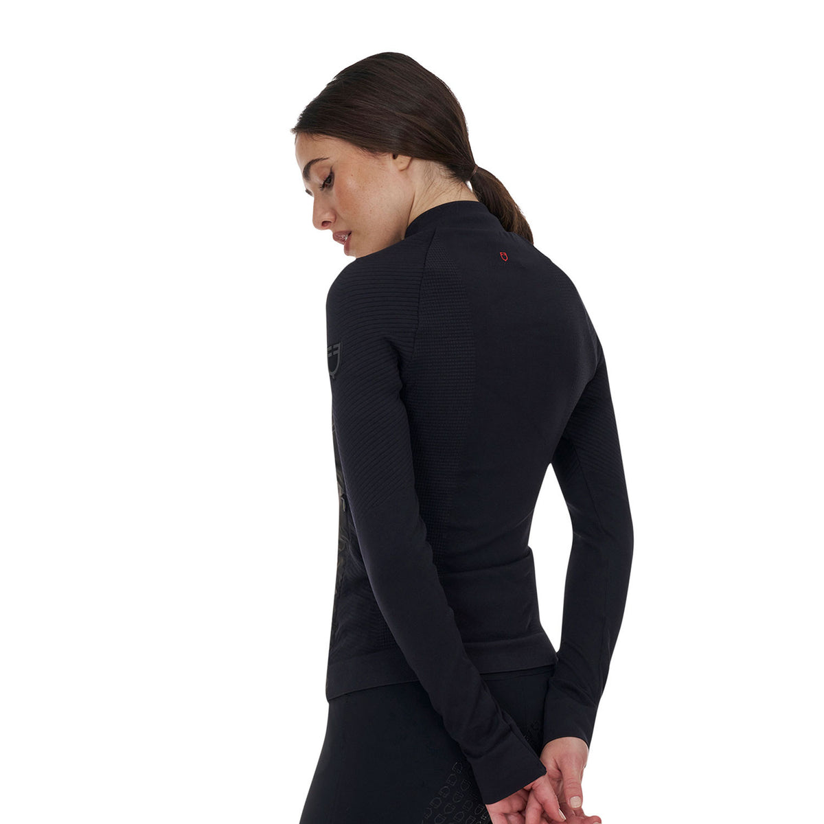 Equestro WOMEN'S RIDERTECHNOLOGY FULL ZIP HIBRYD NYLON+KNIT QUILTED JACKET