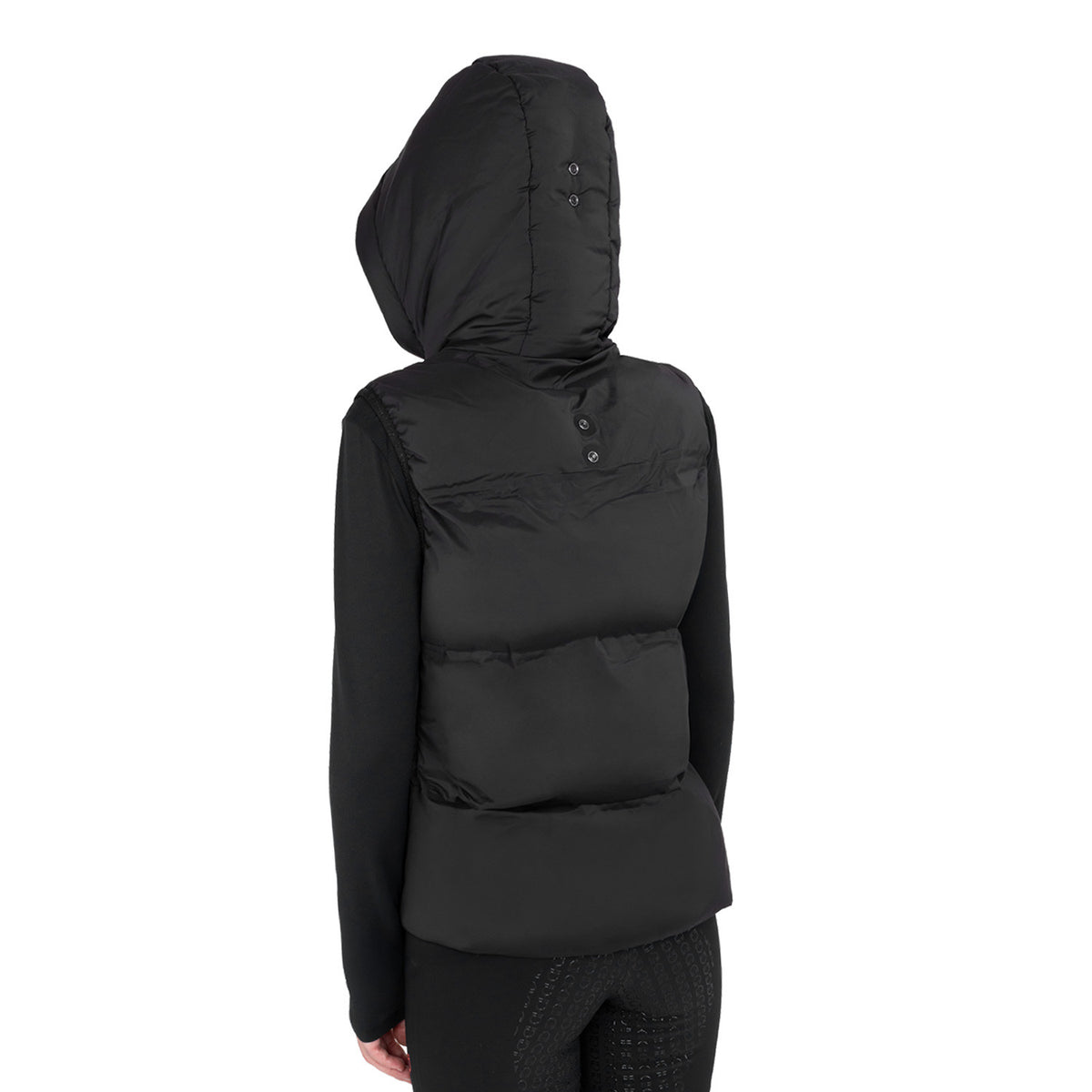 Equestro Women’s technical sleeveless jacket with hood Ridertechnology