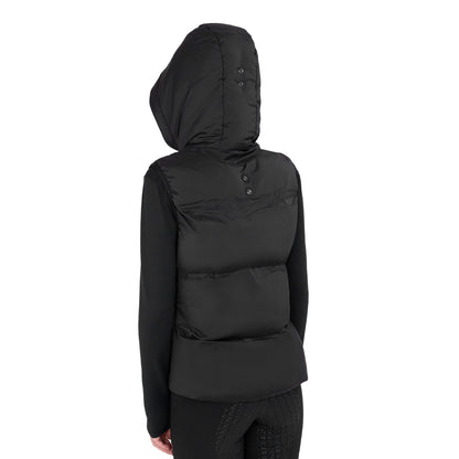 Equestro Women’s technical sleeveless jacket with hood Ridertechnology