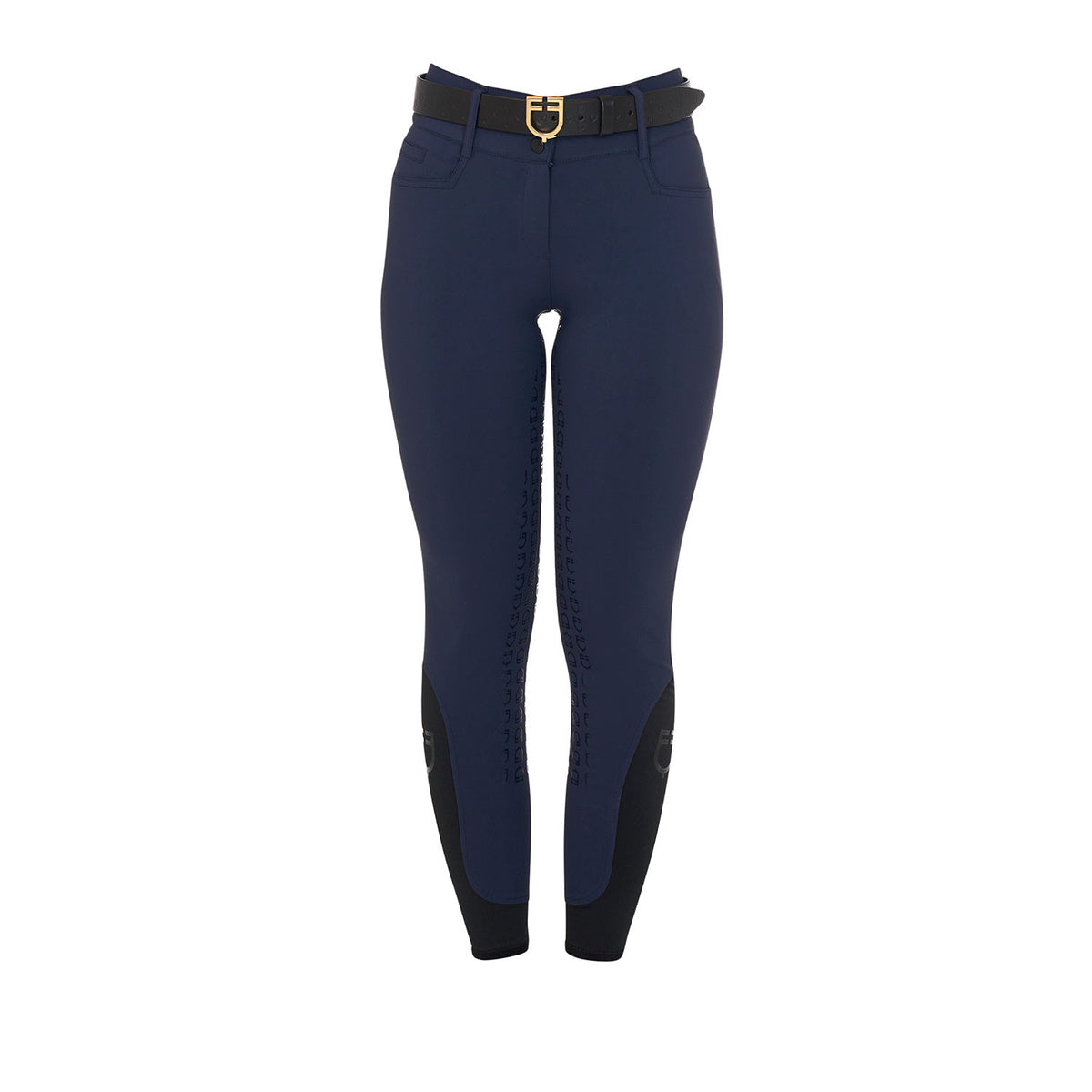 Equestro Women's high-waisted knee grip breeches with fleece lining
