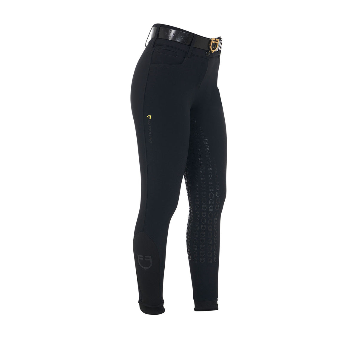 Equestro Women's high-waisted knee grip breeches with fleece lining