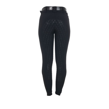 Equestro Women's high-waisted knee grip breeches with fleece lining