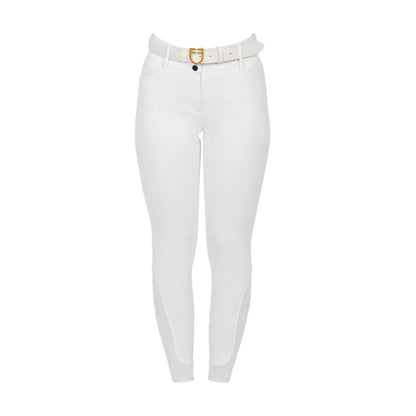 Equestro Women's high-waisted knee grip breeches with fleece lining