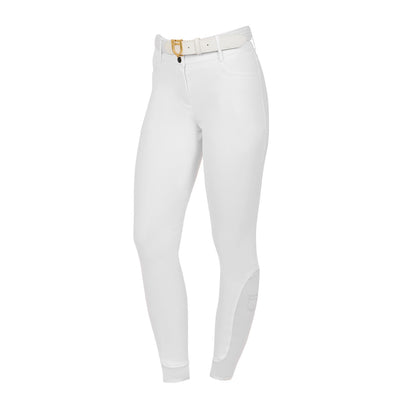 Equestro Women's high-waisted knee grip breeches with fleece lining