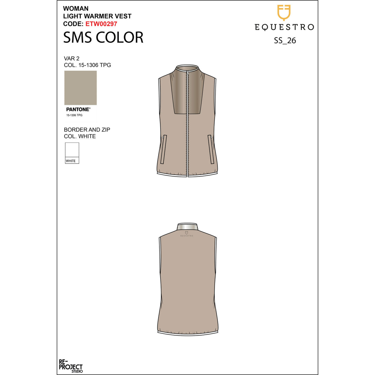 Equestro Women's vest Foldable line