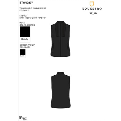 Equestro Women's vest Foldable line