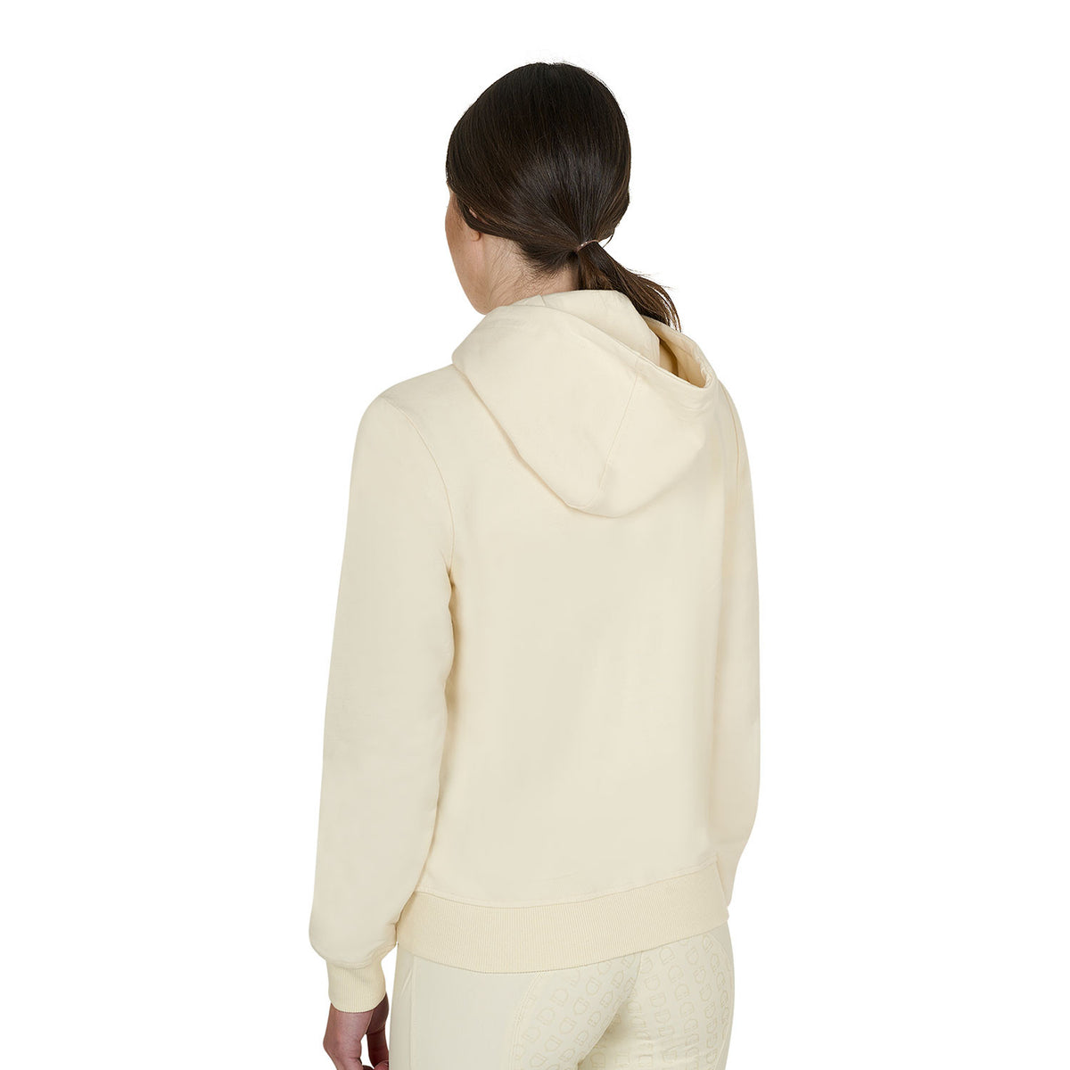 Equestro Women's sweatshirt with adjustable hood and zip