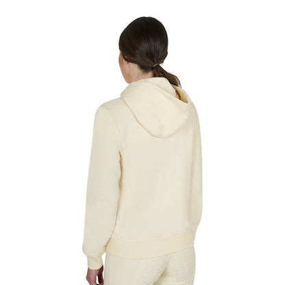 Equestro Women's sweatshirt with adjustable hood and zip
