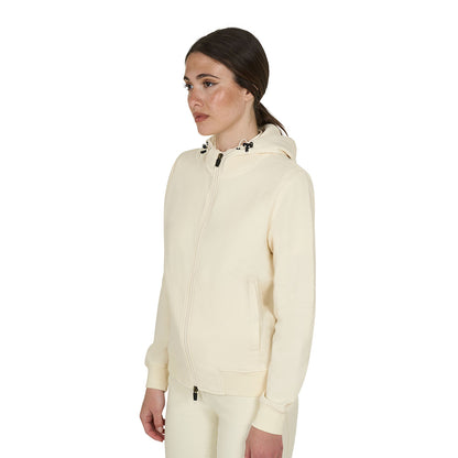 Equestro Women's sweatshirt with adjustable hood and zip