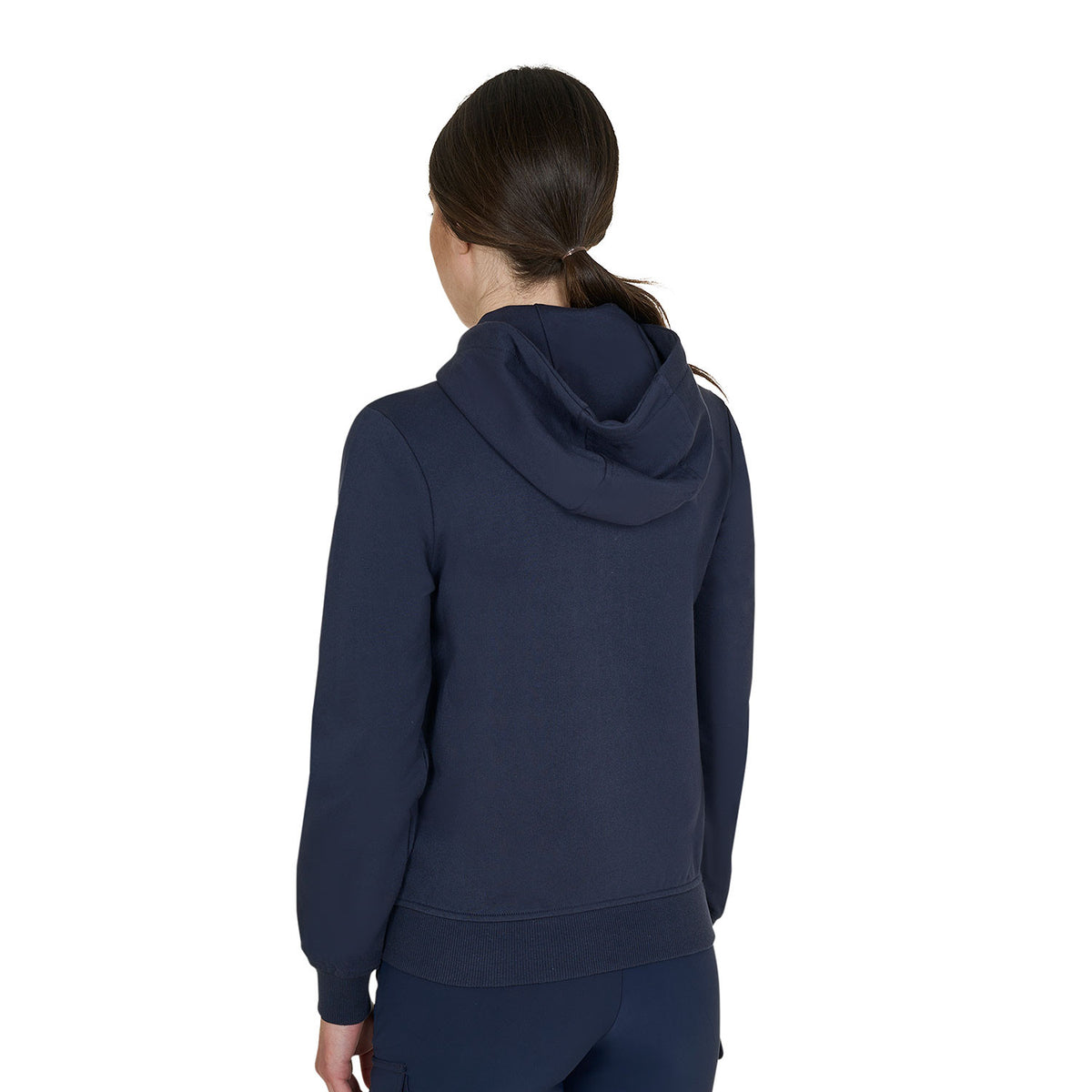 Equestro Women's sweatshirt with adjustable hood and zip