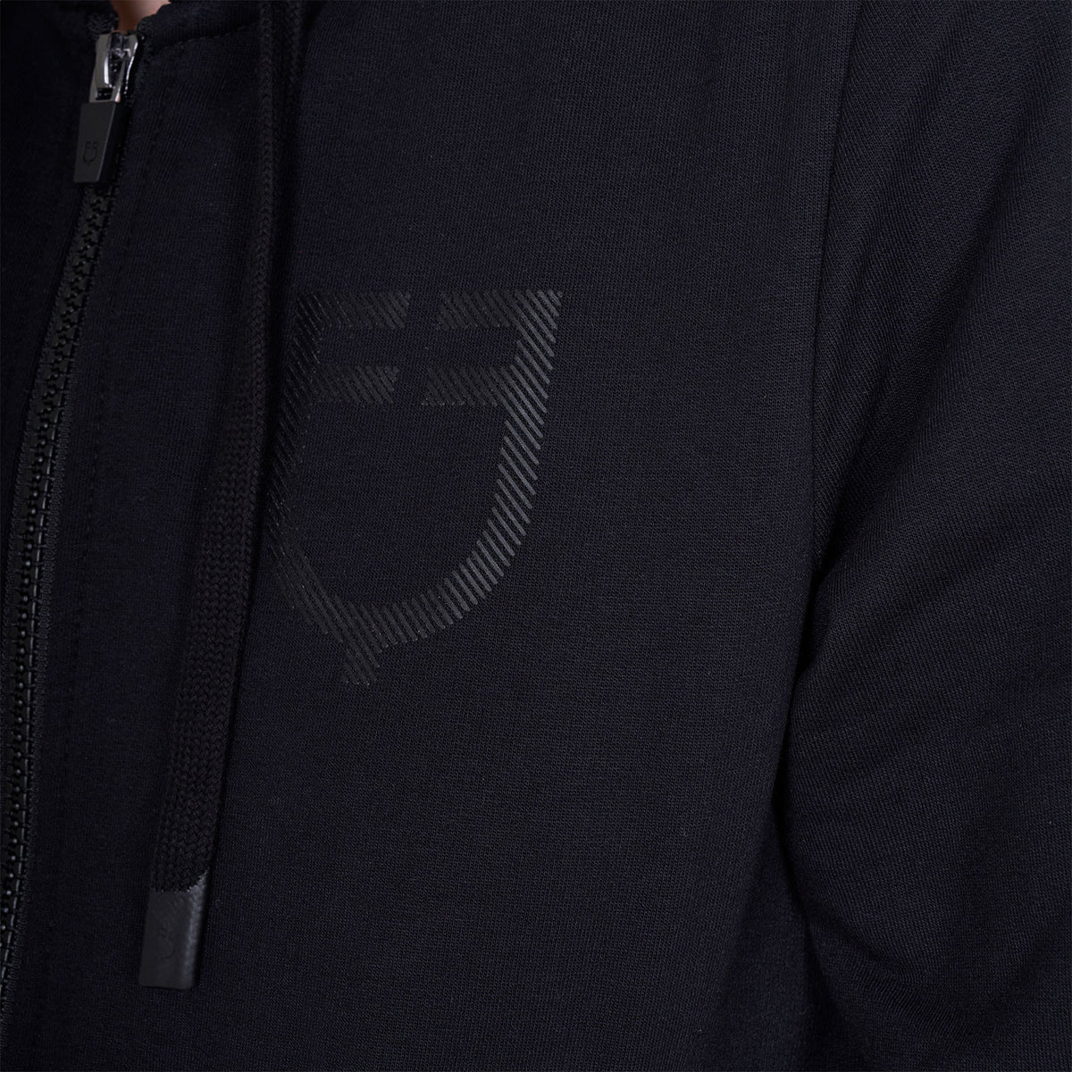 Equestro Women's sweatshirt with adjustable hood and zip