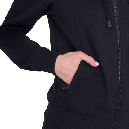 Equestro Women's sweatshirt with adjustable hood and zip