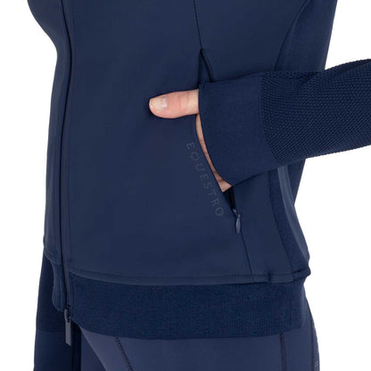 Equestro Women's technical hooded sweatshirt with micro-mesh inserts