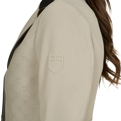 Equestro Women's Monogram competition jacket with three buttons