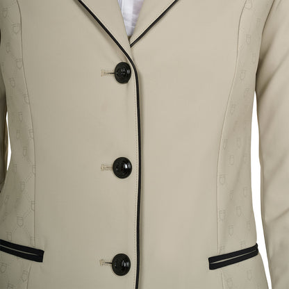 Equestro Women's Monogram competition jacket with three buttons
