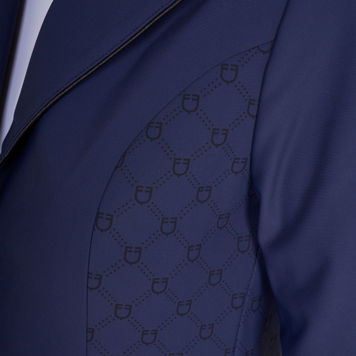 Equestro Women's Monogram competition jacket with three buttons