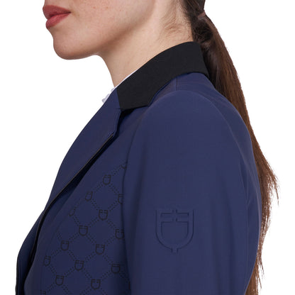 Equestro Women's Monogram competition jacket with three buttons