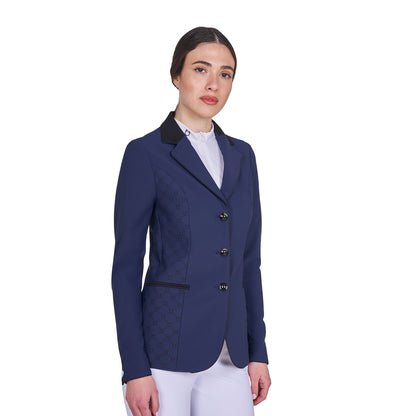 Equestro Women's Monogram competition jacket with three buttons