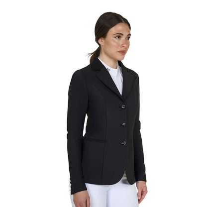Equestro Women's Monogram competition jacket with three buttons