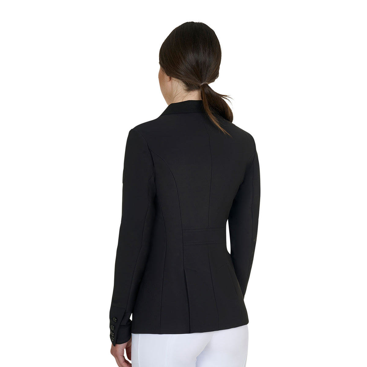 Equestro Women's Monogram competition jacket with three buttons