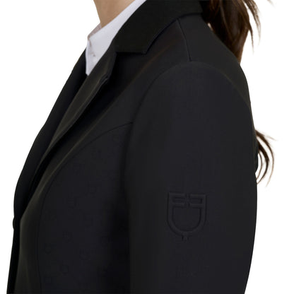 Equestro Women's Monogram competition jacket with three buttons